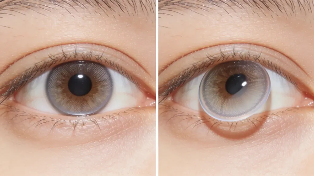 contact lens base curve too steep vs too flat — centered versus decentered lens fit