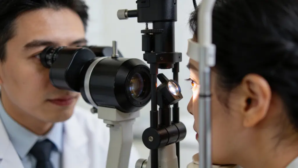 separate contact lens eye exam with a fitting