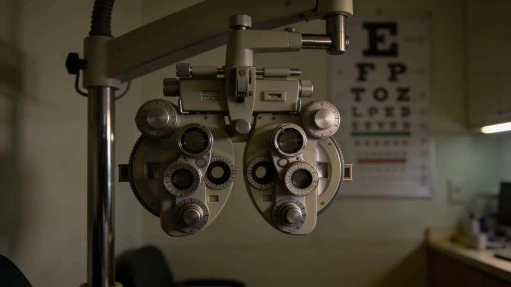 phoropter measuring contact lens power